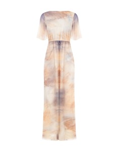 Robe longue en crêpon dégradé avec nœud et décolleté en V Rinascimento 2
