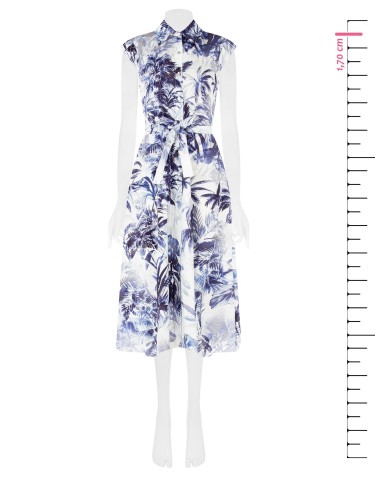 Robe longue chemisier en coton avec ceinture assortie Rinascimento