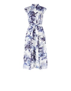 Robe longue chemisier en coton avec ceinture assortie Rinascimento