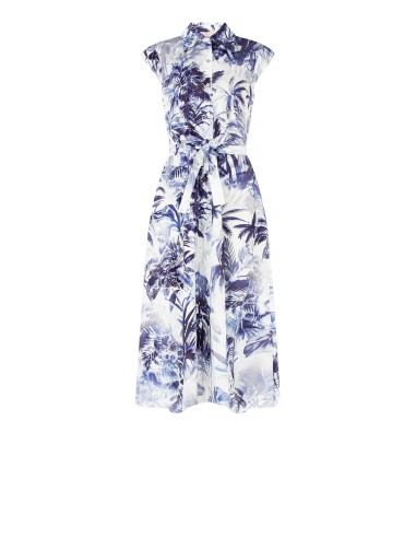 Robe longue chemisier en coton avec ceinture assortie Rinascimento