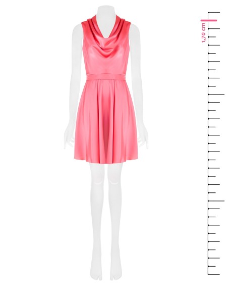 Robe courte évasée en satin avec nœud dans le dos et décolleté bénitier Rinascimento