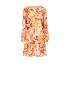 Robe courte trapèze à décolleté en V et volant Rinascimento 2
