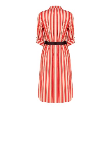 Midi-overhemdjurk van een viscose-linnenmix met bijpassende riem van Rinascimento