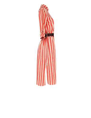Robe-chemise midi en mélange de viscose et de lin avec ceinture assortie Rinascimento