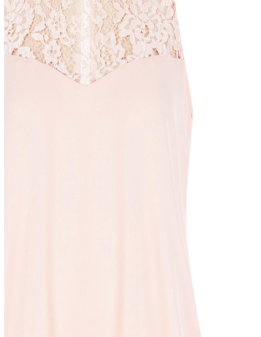 Robe courte bouffante en tissu fluide avec empiècement en dentelle Rinascimento
