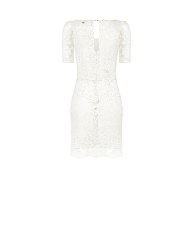 Robe courte en dentelle à décolleté cœur Rinascimento