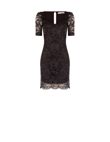 Robe courte en dentelle à décolleté cœur Rinascimento