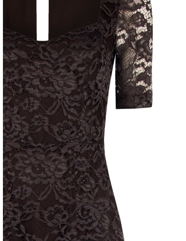 Robe courte en dentelle à décolleté cœur Rinascimento