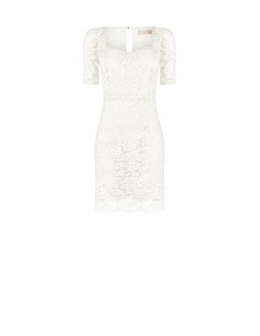 Robe courte en dentelle à décolleté cœur Rinascimento