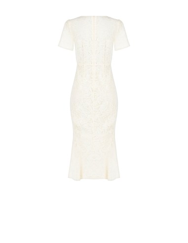 Robe midi ajustée et évasée en dentelle Rinascimento