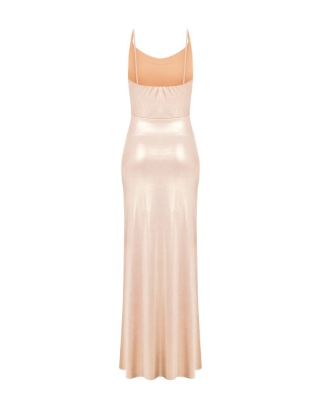 Rinascimento - Robe longue en maille lurex et fendue