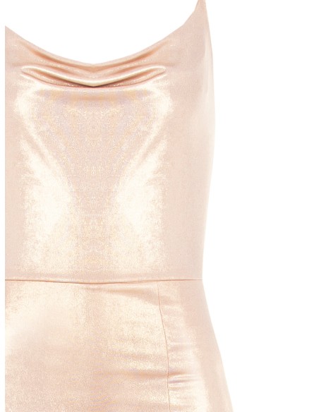 Rinascimento - Robe longue en maille lurex et fendue