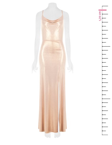 Rinascimento - Robe longue en maille lurex et fendue