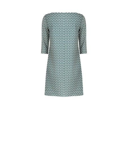 Rinascimento - Robe courte en crêpe imprimé et scuba