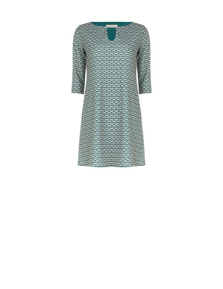 Rinascimento - Robe courte en crêpe imprimé et scuba