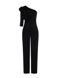 Vloeiende palazzo-jumpsuit met gestructureerde volantmouwen van Rinascimento 2
