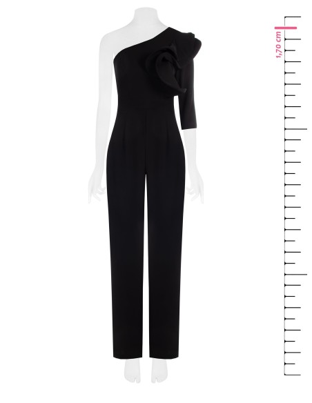 Vloeiende palazzo-jumpsuit met gestructureerde volantmouwen van Rinascimento