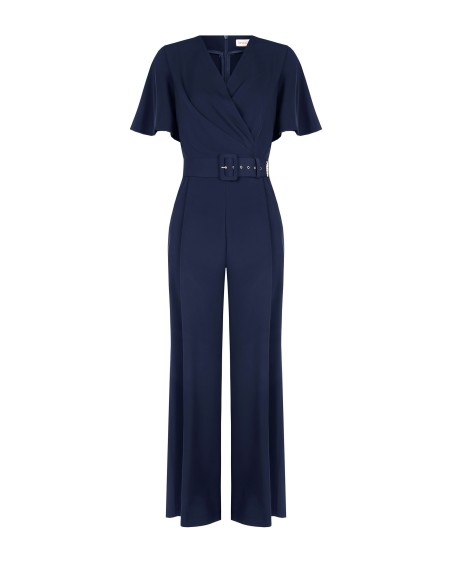Costume une pièce fluide avec ceinture rigide coordonnée et encolure croisée Rinascimento
