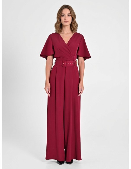Costume une pièce fluide avec ceinture rigide coordonnée et encolure croisée Rinascimento