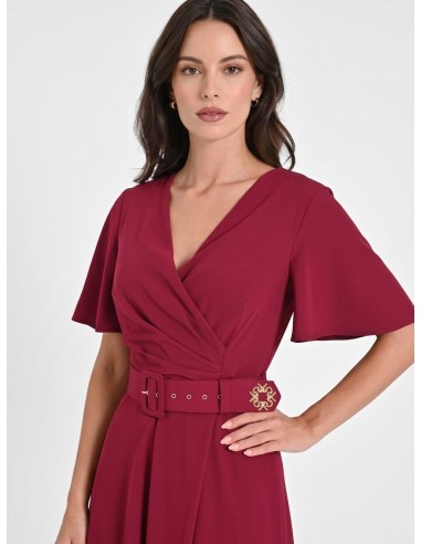 Costume une pièce fluide avec ceinture rigide coordonnée et encolure croisée Rinascimento