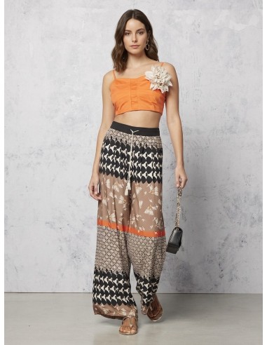 Crop top bralette en toile parachute Rinascimento