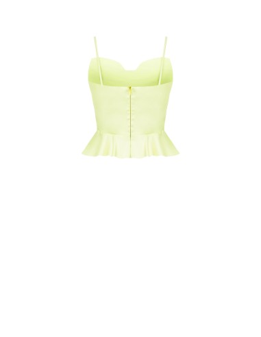 Crop top en satin avec maxi nœud Rinascimento