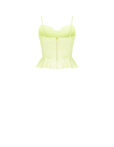 Cropped top van satijn met grote strik van Rinascimento