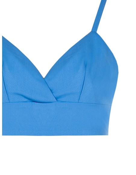 Top bralette en tissu bi-extensible avec élastique froncé au dos Rinascimento