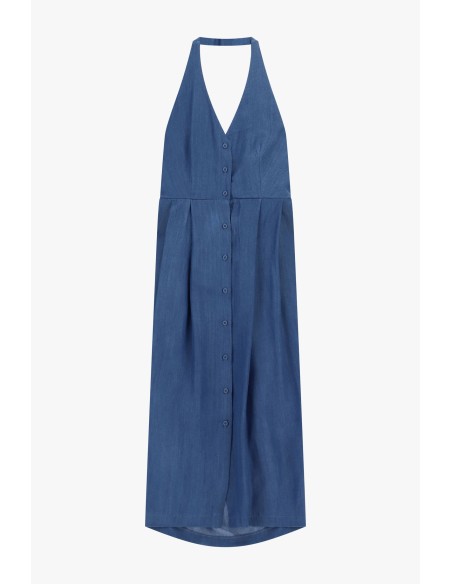 American Long Dress with Front Buttons Dixie