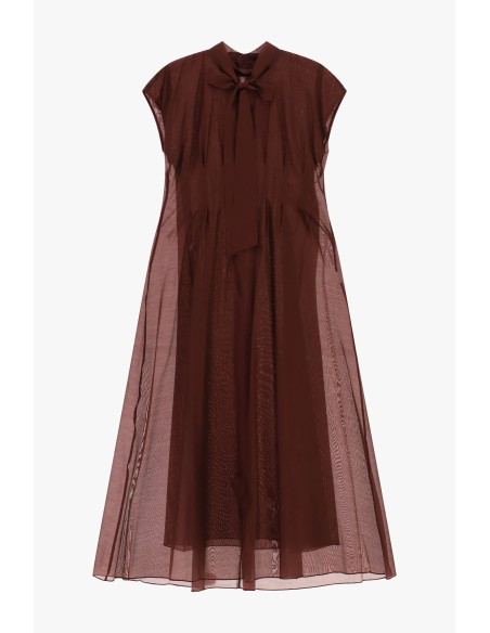 Robe midi évasée avec col Dixie Ruban