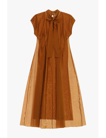 Robe midi évasée avec col Dixie Ruban