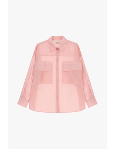 Chemise transparente avec poches avant surdimensionnées Dixie