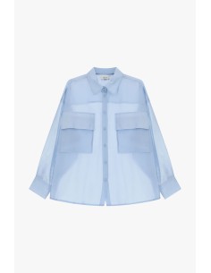 Chemise transparente avec poches avant surdimensionnées Dixie 2