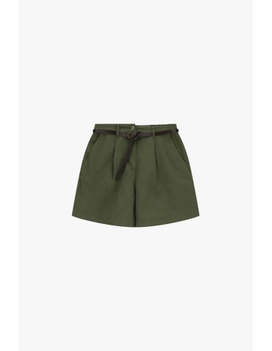 Short à coupe régulière avec pinces et ceinture étroite Dixie
