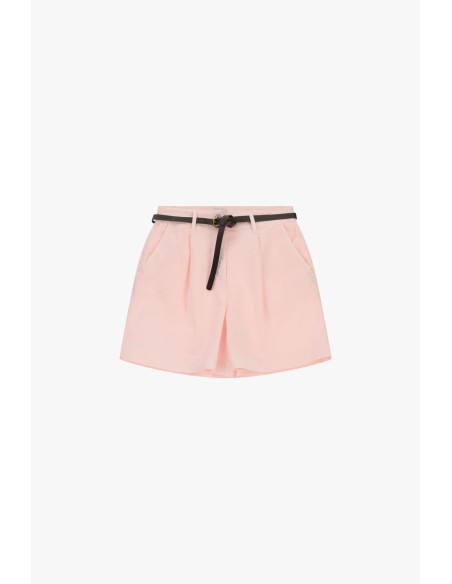Short à coupe régulière avec pinces et ceinture étroite Dixie