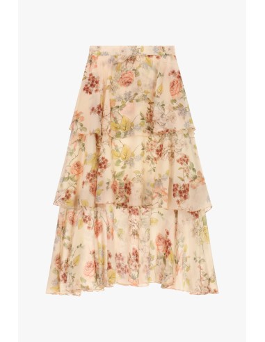 Jupe longue à volants avec imprimé floral Dixie