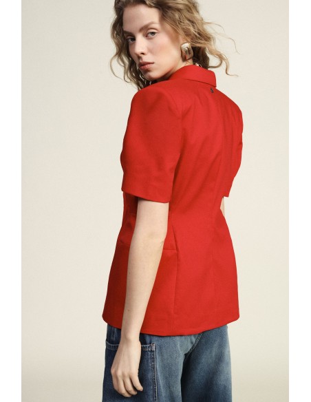 Dixie Tailored Short Sleeve Double Breasted Blazer