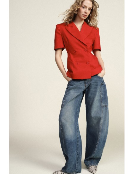 Dixie Tailored Short Sleeve Double Breasted Blazer