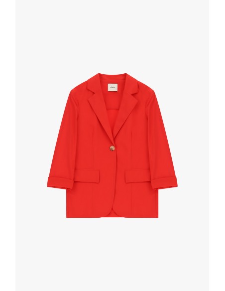 Blazer à simple boutonnage avec manches retroussées et poches Dixie