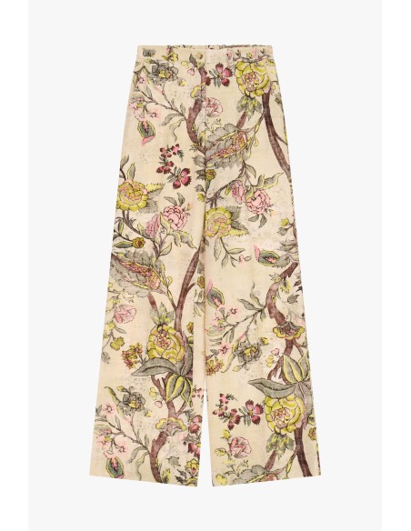 Dixie Palazzo-broek met bloemenprint en hoge taille