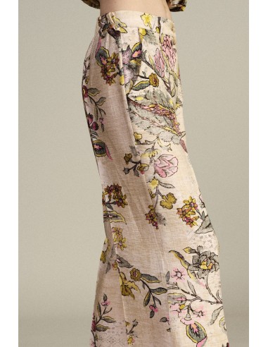 Dixie Palazzo-broek met bloemenprint en hoge taille