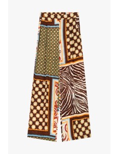 Pantalon large Dixie Palace à imprimé patchwork