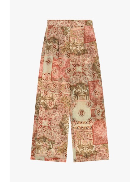 Pantalon large Dixie Palace à imprimé patchwork