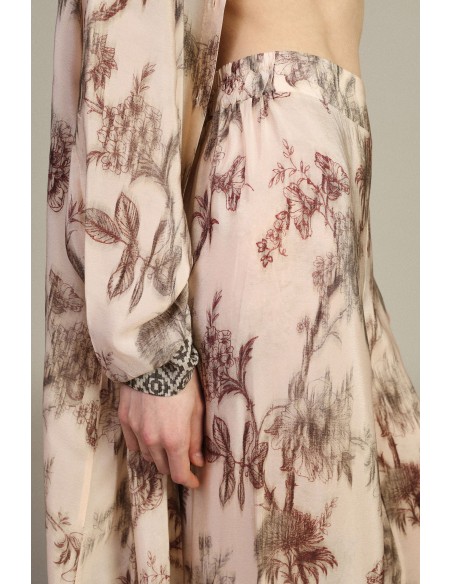 Palazzo-broek met bloemenprint en geometrische boorden van Dixie