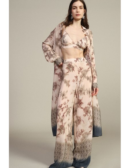 Pantalon à bordures géométriques Floral Fantasy Palace Dixie