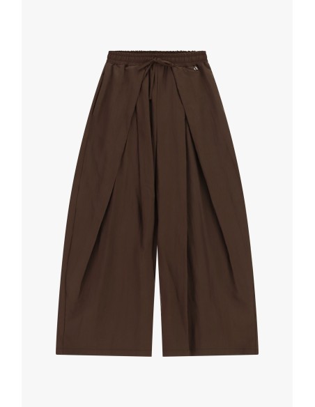 Pantalon palazzo taille haute avec plis frontaux Dixie