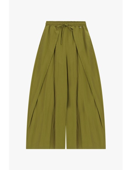 Pantalon palazzo taille haute avec plis frontaux Dixie