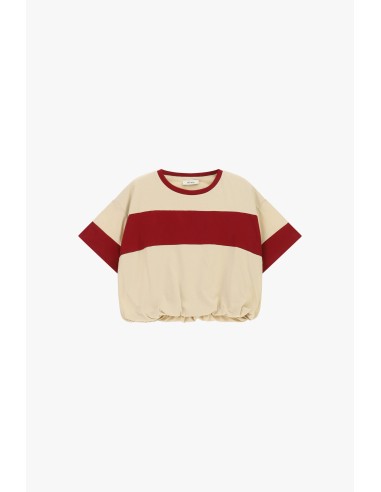 T-shirt à manches courtes avec élastique et maxi bande Dixie