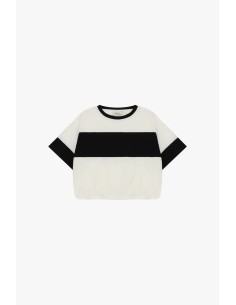 T-shirt à manches courtes avec élastique et maxi bande Dixie