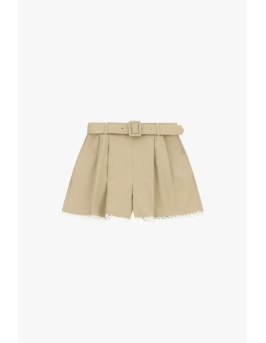 Short regular fit avec ceinture et bordure ajourées, s’il vous plaît